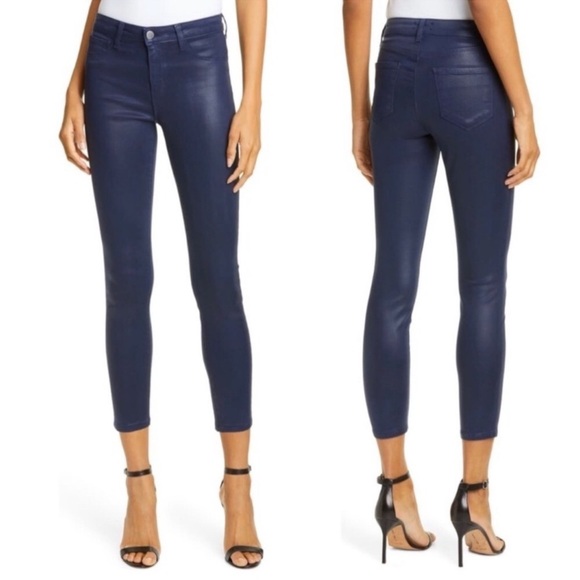 Lagence Margot High Rise Skinny In Navy Coated Size 26 - Picture 2 of 6